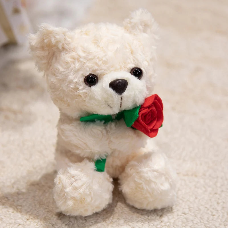 Teddy Bear With Rose/Christmas Hat/Bouquet/Graduation Plush Toys 17cm