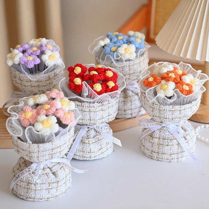 Cotton Rope Handmade Flower Mini Bouquets -5 Styles