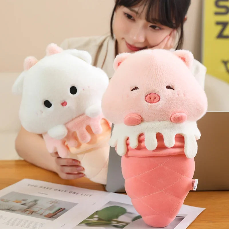 Funny Animal Ice Cream Hybrid Plush Toys 35/60cm - Sheep/Pig/Duck/Capybara