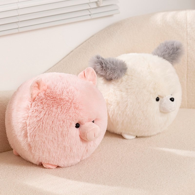 Funny Dog/Pig Round Shaped Plush Toys 30cm