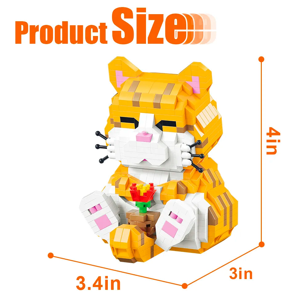 Cute Cat Mini Building Blocks 10cm