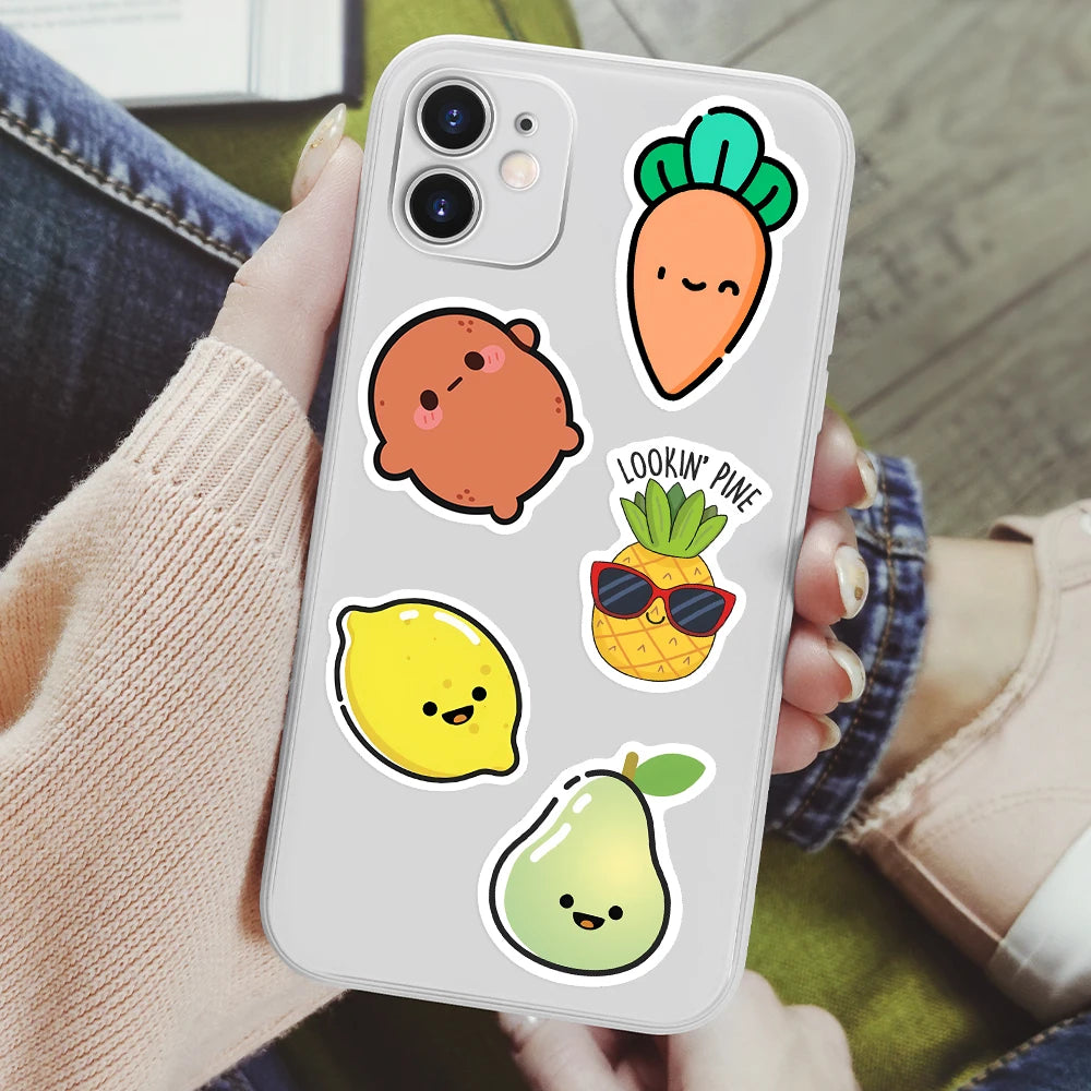 50 pcs Cute/Kawaii Fruit And Vegetable Stickers