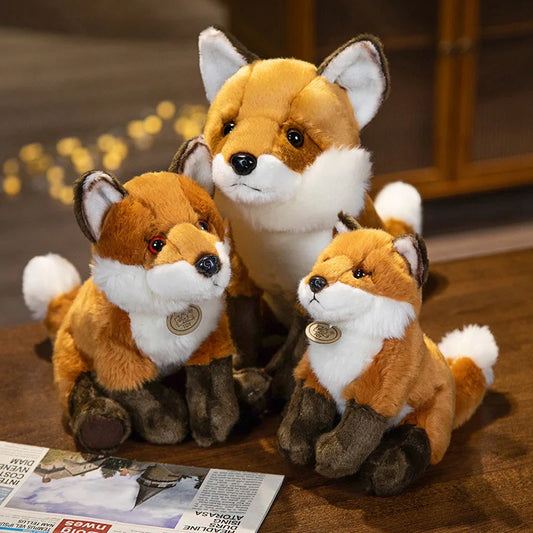 Fox Lifelike Plush Toys 17/23/30cm