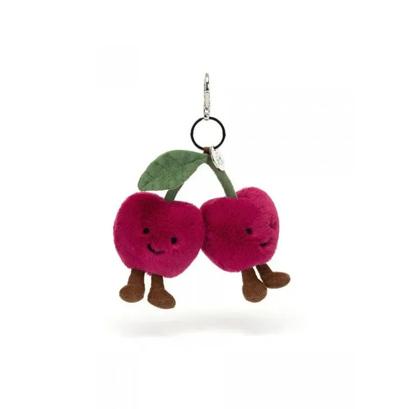 Cute Cherry Plush Keychains