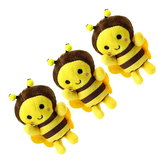 3pcs Set / Cute Bee Plush Keychains 11cm