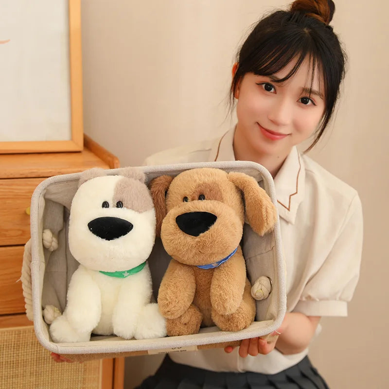 Cute/Kawaii Big Nose Dog Plush Toys 25/40/50cm - Khaki/White