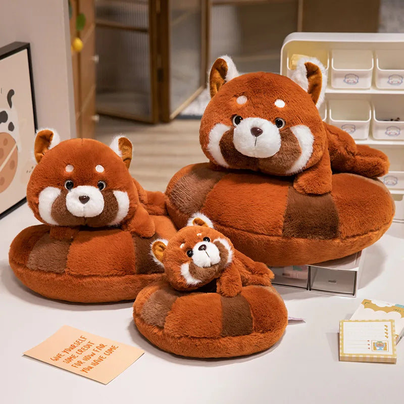 Cute Doughnut-Shaped Red Panda Plush Pillow Toys 25/35/45cm