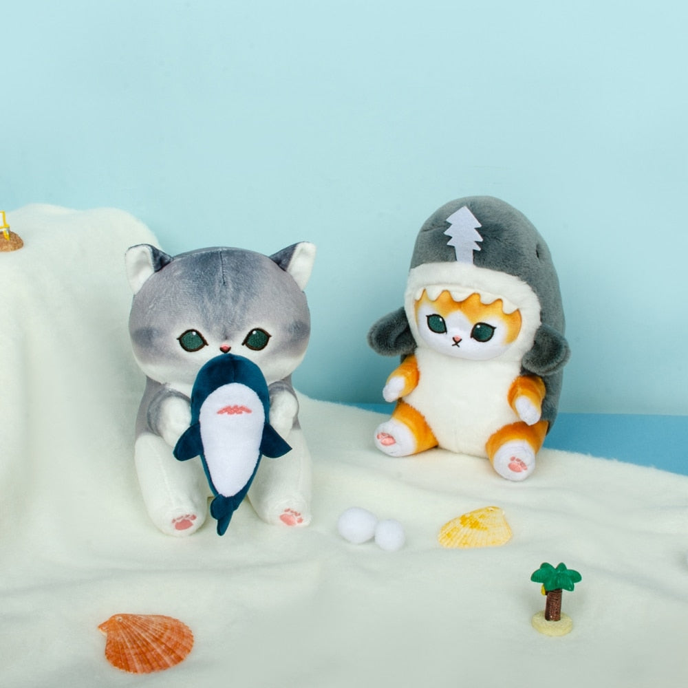 Mofusand Cat  With Shark/Fried Shrimp Plush Toys 4 styles