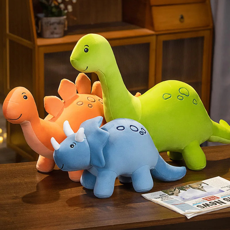 Dinosaur (Triceratops/Stegosaurus/Brachiosaurus) Plush Toys 28-55cm - Orange/Green/Blue