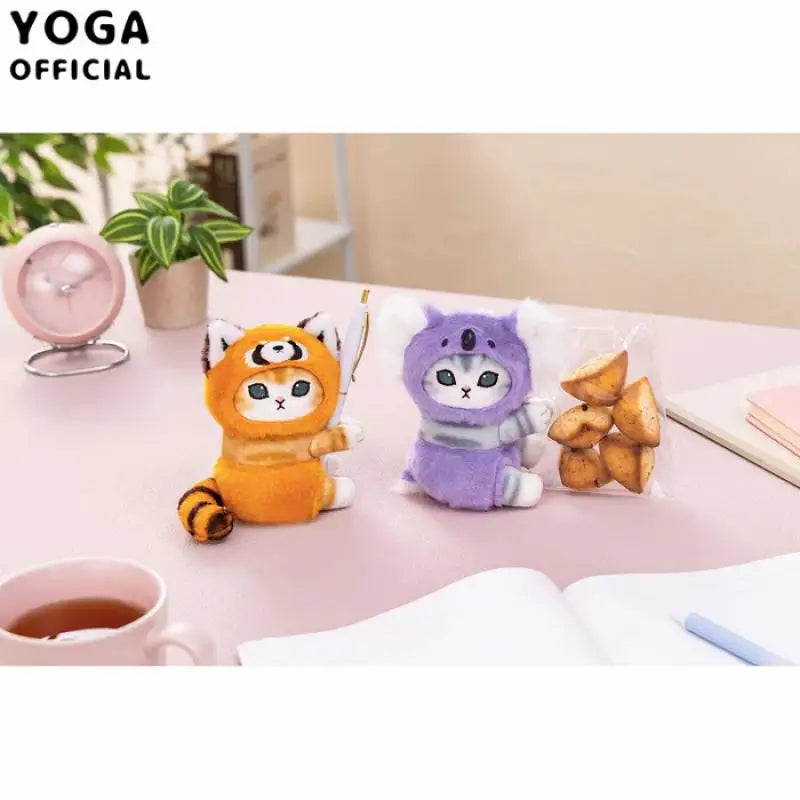 Mofusand Cat With Animal (Koala/Red Panda) Dress Up Plush Keychains 12cm