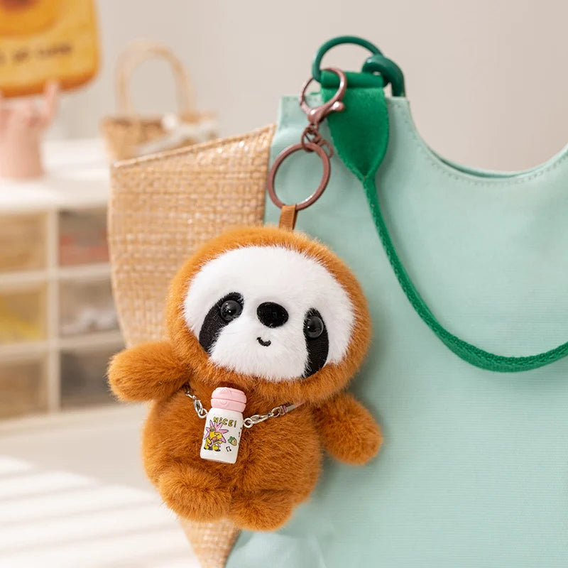 Cute Animal (Sloth/Capybara/Red Panda/Elephant/Penguin) Plush Keychain 12cm