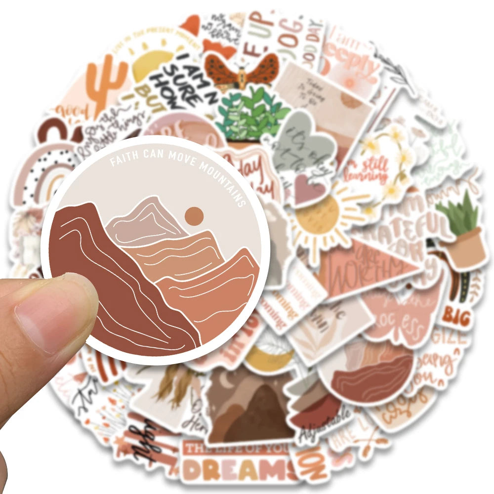 50 pcs Stickers (Inspirational/Motivational) Texts