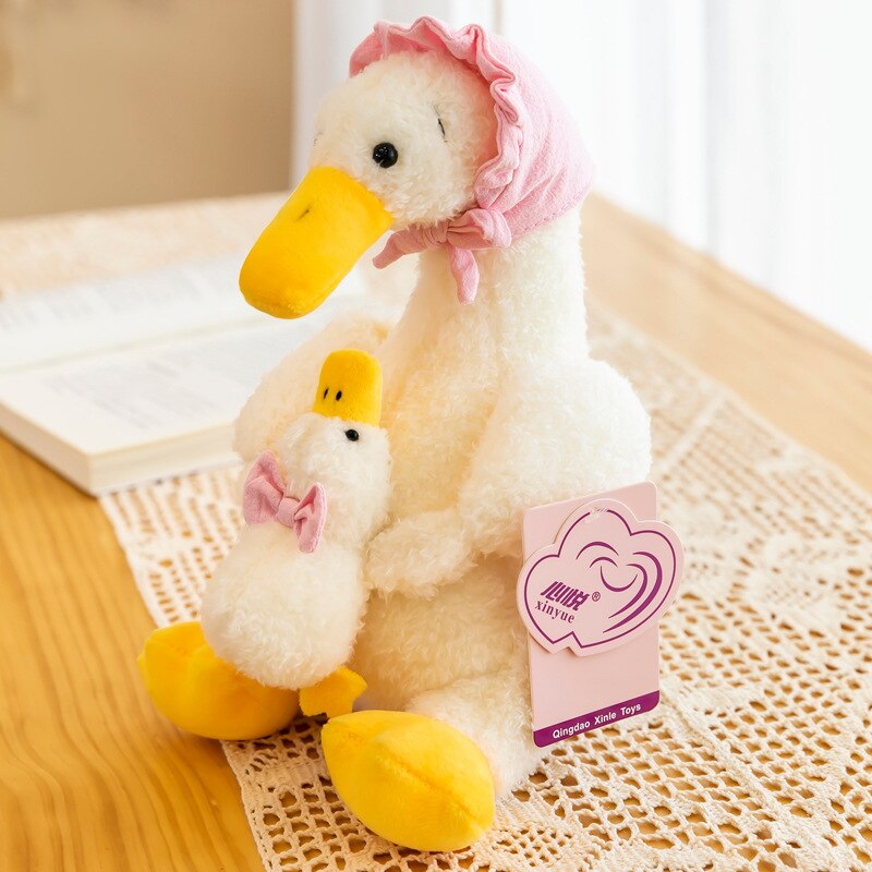 Mummy Duck Holding The Duckling Plush Toys 25/35cm 2pcs - White/Brown/Grey/Blue/Pink