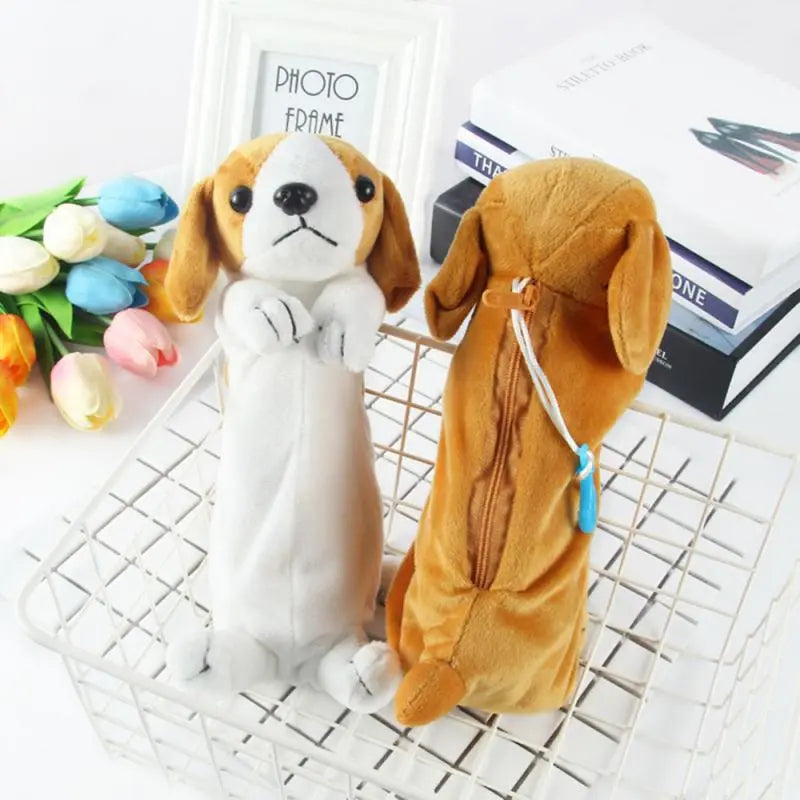 Cute Dog Pencil Plush Bag - 5 Styles