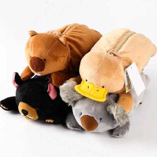 Australian Animal (Koala/Wombat/Platypus/Tasmanian devil) Pencil Plush Bag 22cm