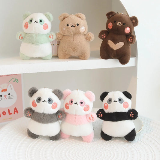 Cute Animal (Panda/Red Panda/Bear/Dog) Plush Keychains 13cm - 17 Styles