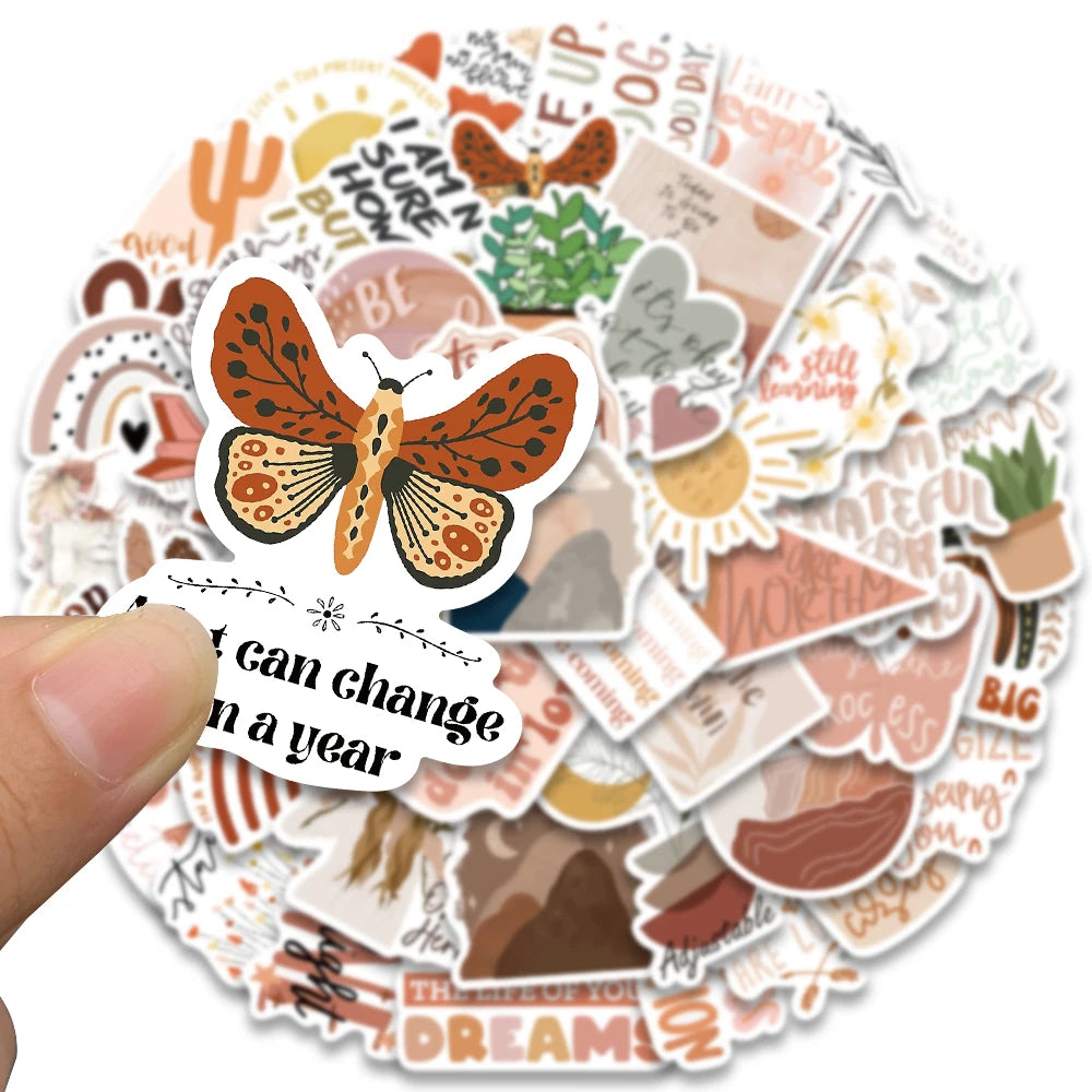 50 pcs Stickers (Inspirational/Motivational) Texts