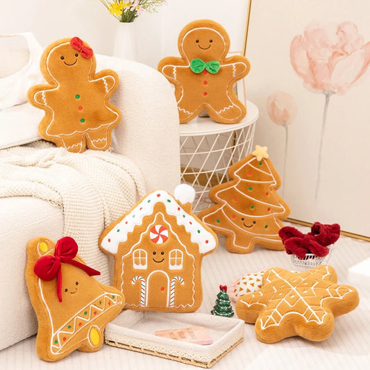 Christmas Gingerbread (Man/Tree/House/Woman/Bell/Star) Plush Toys