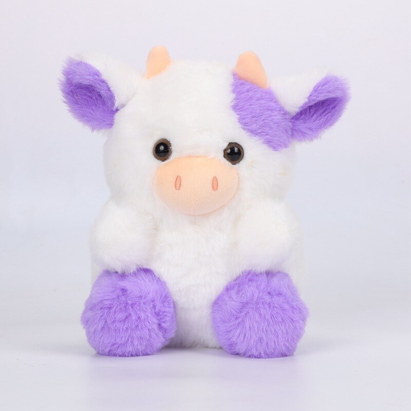 Cute Cow Plush Toys 20cm -Pink/Black/Purple/Blue/Yellow/Green