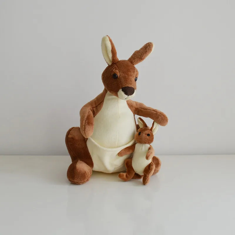 Kangaroo With Joey Plush Toys 25cm - Brown