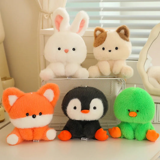 Sitting Animal Plush Toys 14cm - Cat/Duck/Penguin/Fox/Rabbit