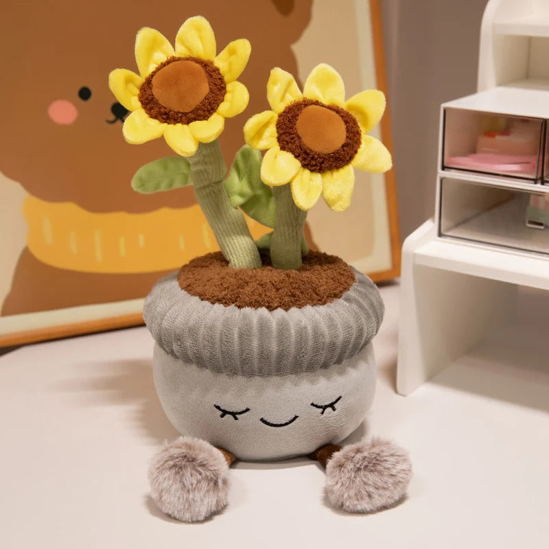Potted Plants Series(Rose/Lily/Strawberry/Sunflower/Cactus) Plush Toys 30cm - 9 Styles