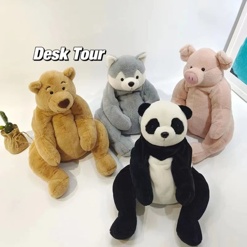 Sitting Animal (Panda/Pig/Lion/Dog/Bear) Plush Toys 40cm - 5 Styles