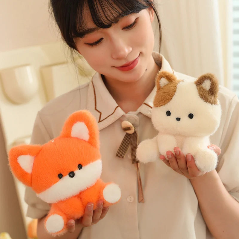 Sitting Animal Plush Toys 14cm - Cat/Duck/Penguin/Fox/Rabbit