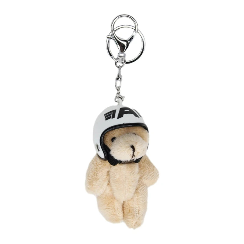 Cute Turtle/Bear With Helmet Plush Keychains - 18 Styles