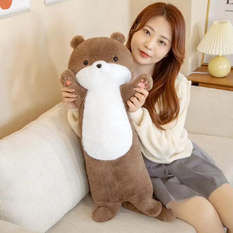 Cute Sea otter Pillow Plush Toys 80cm - Brown/Yellow