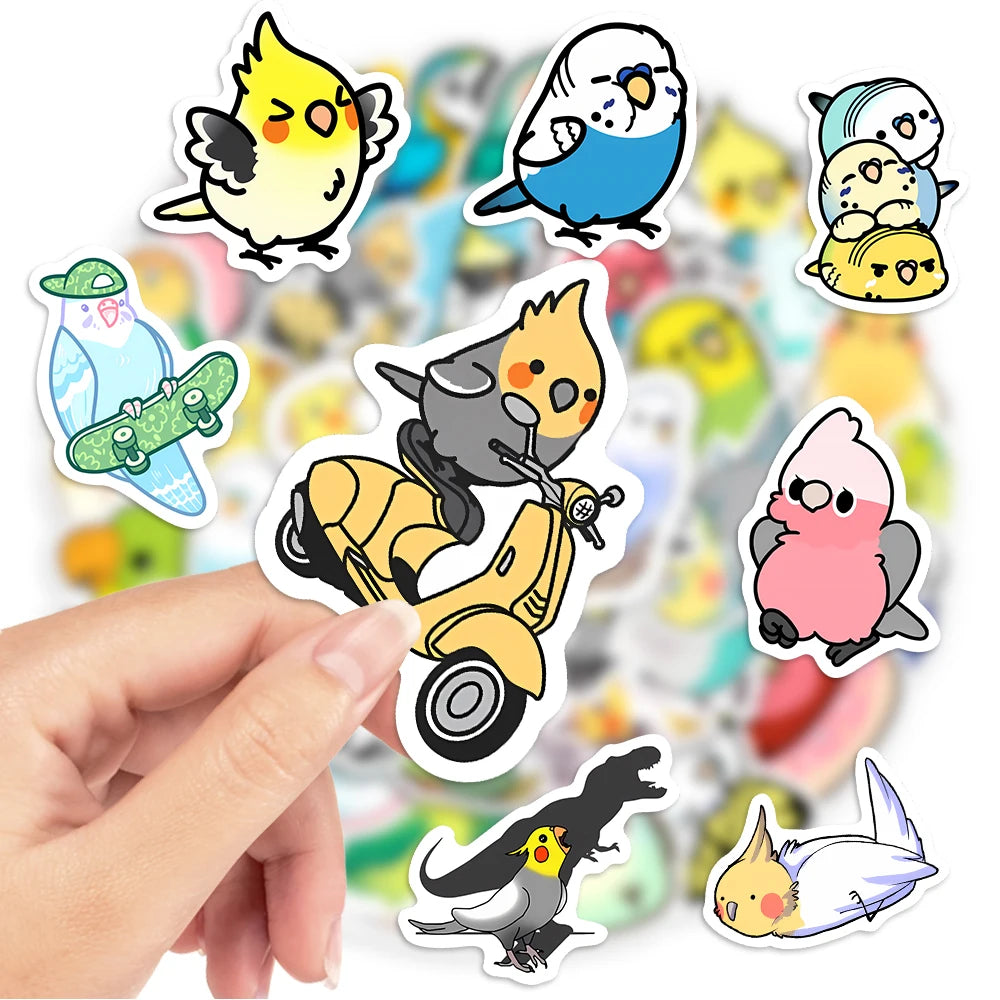 50 pcs Cute/Kawaii Bird Stickers