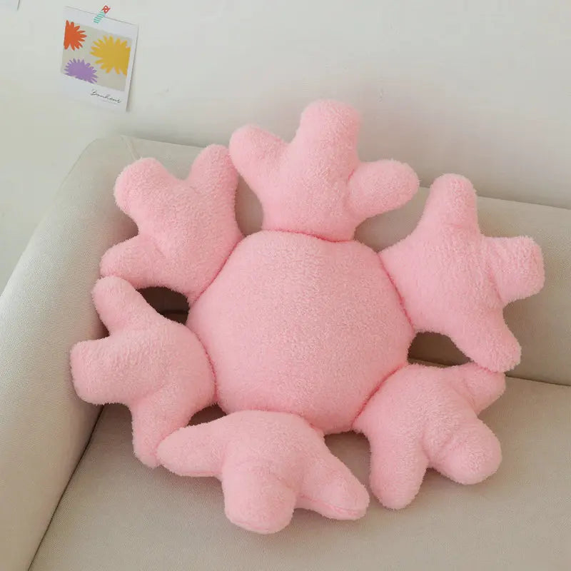 Cute Snowflake Pillow Plush Toys 60cm - Pink/Grey/White