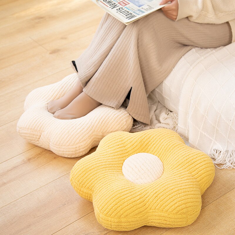 Flower Pillow Plush Toys 42cm/52cm - White/Green/Yellow/Purple