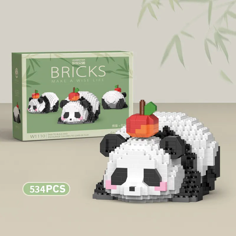 Cute Panda Mini Building Blocks - 12 Styles