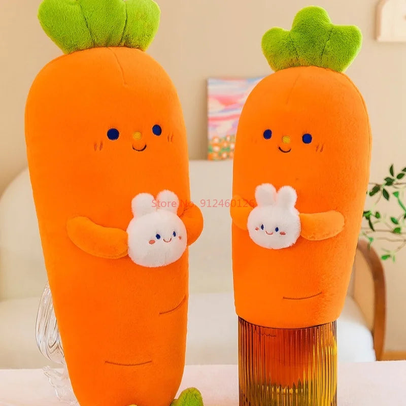 Cute Carrot with Rabbat  Plush Pillow Toys 65/80/95/115cm