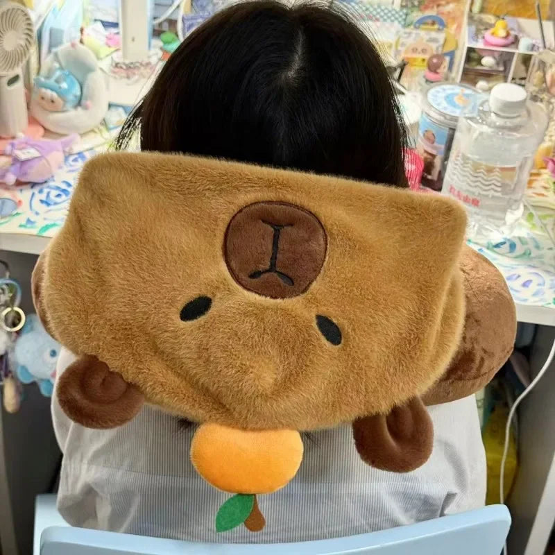 Capybara Neck Pillow With Hat PlushToys