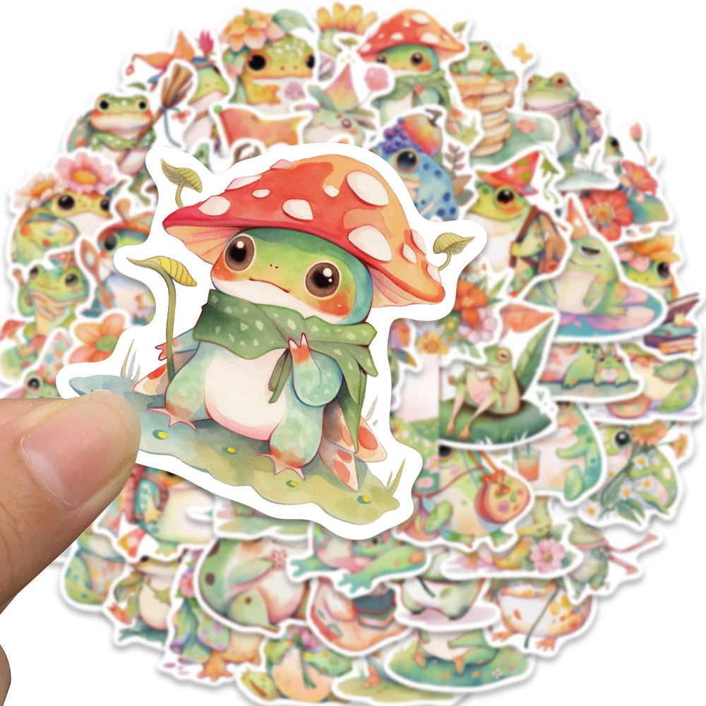 50 pcs Cute/Kawaii Frog Stickers