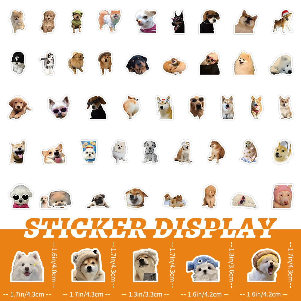 50/100 pcs Cute/Kawaii Dog Stickers