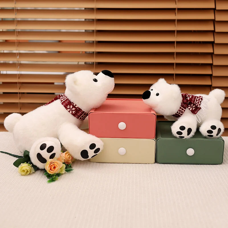 Cute Polar Bear With Scarf Plush Toys 28/36/43cm