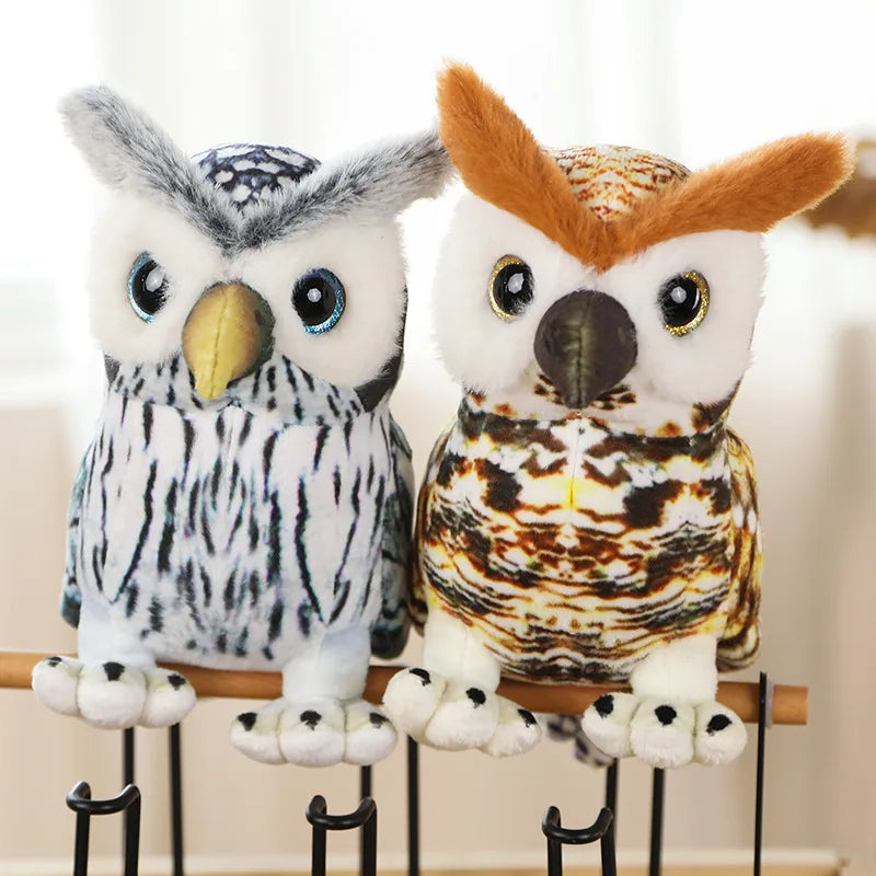 Cute Bird (Owl Lifelike) Plush Toys 20cm - 4 Styles