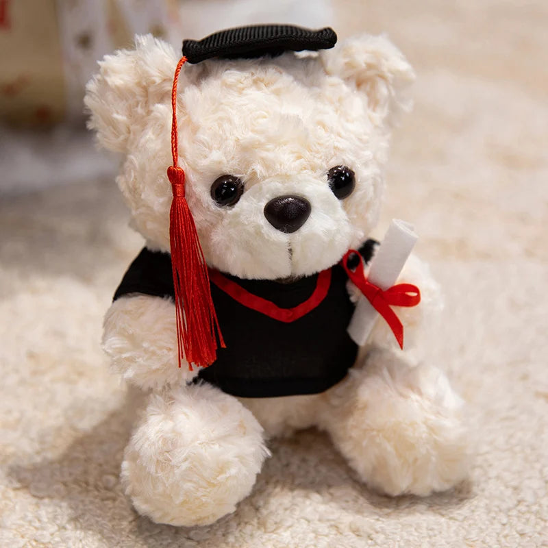 Teddy Bear With Rose/Christmas Hat/Bouquet/Graduation Plush Toys 17cm