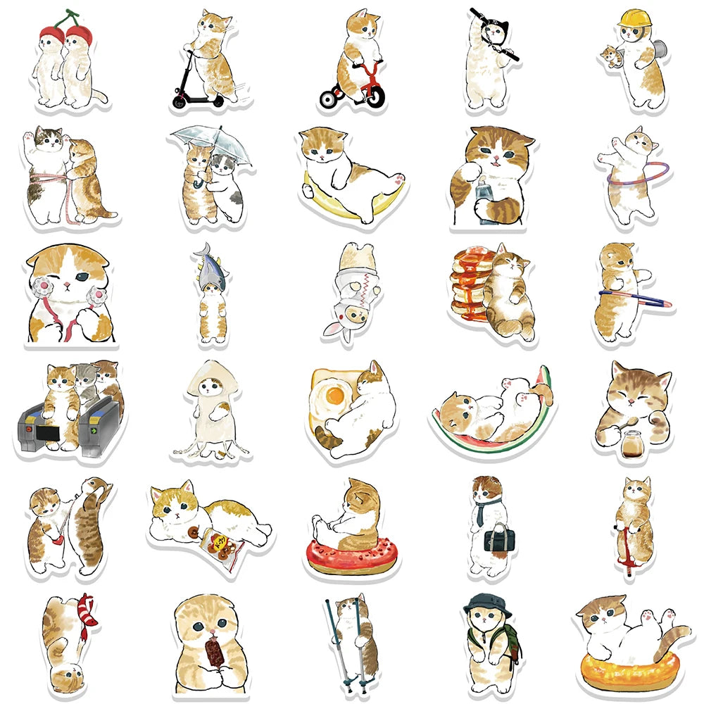 64 pcs Cute/Kawaii Cat Stickers