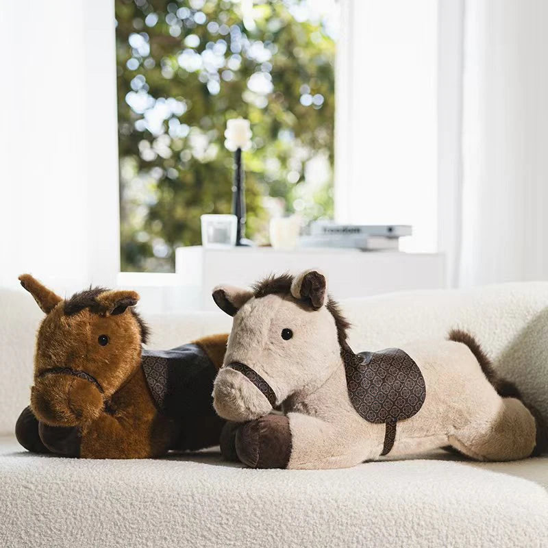 Cute Lying Horse Plush Toys 30/45/60cm