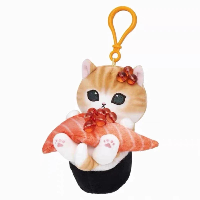 Mofusand Cat With Sushi Up Plush Keychains - 3 styles