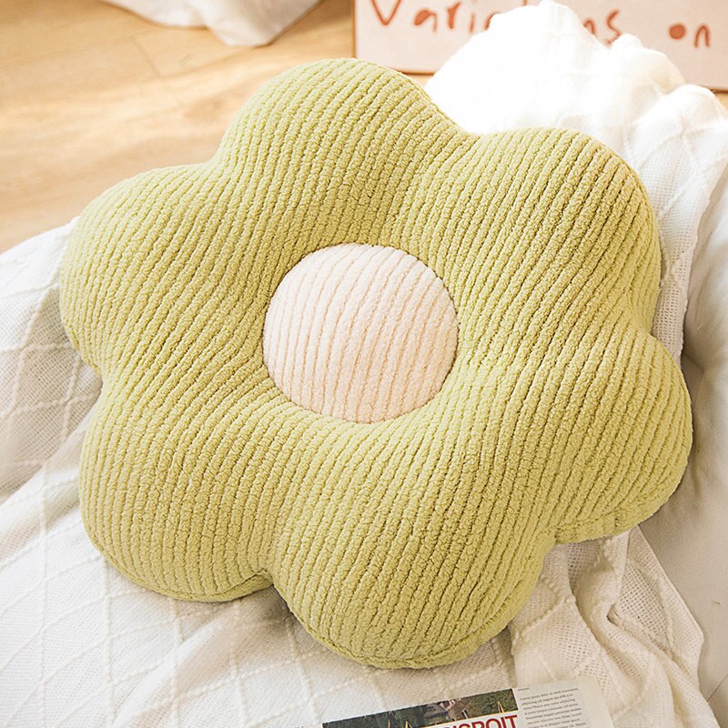 Flower Pillow Plush Toys 42cm/52cm - White/Green/Yellow/Purple