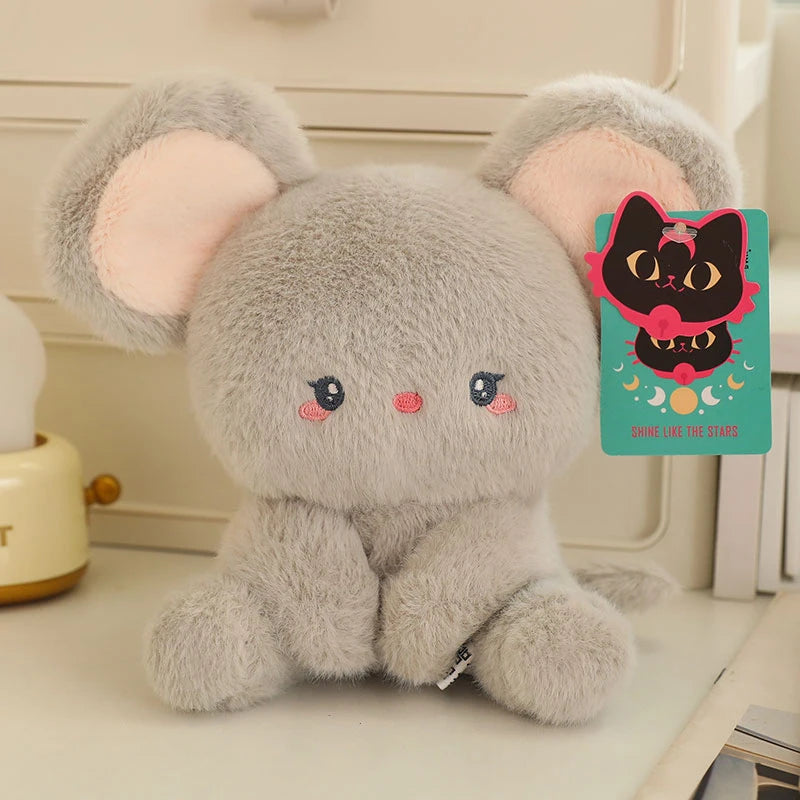 Sitting Animal Plush Toys 14cm - Elephant/Mouse/Pig/Sheep/Dog/Monkey