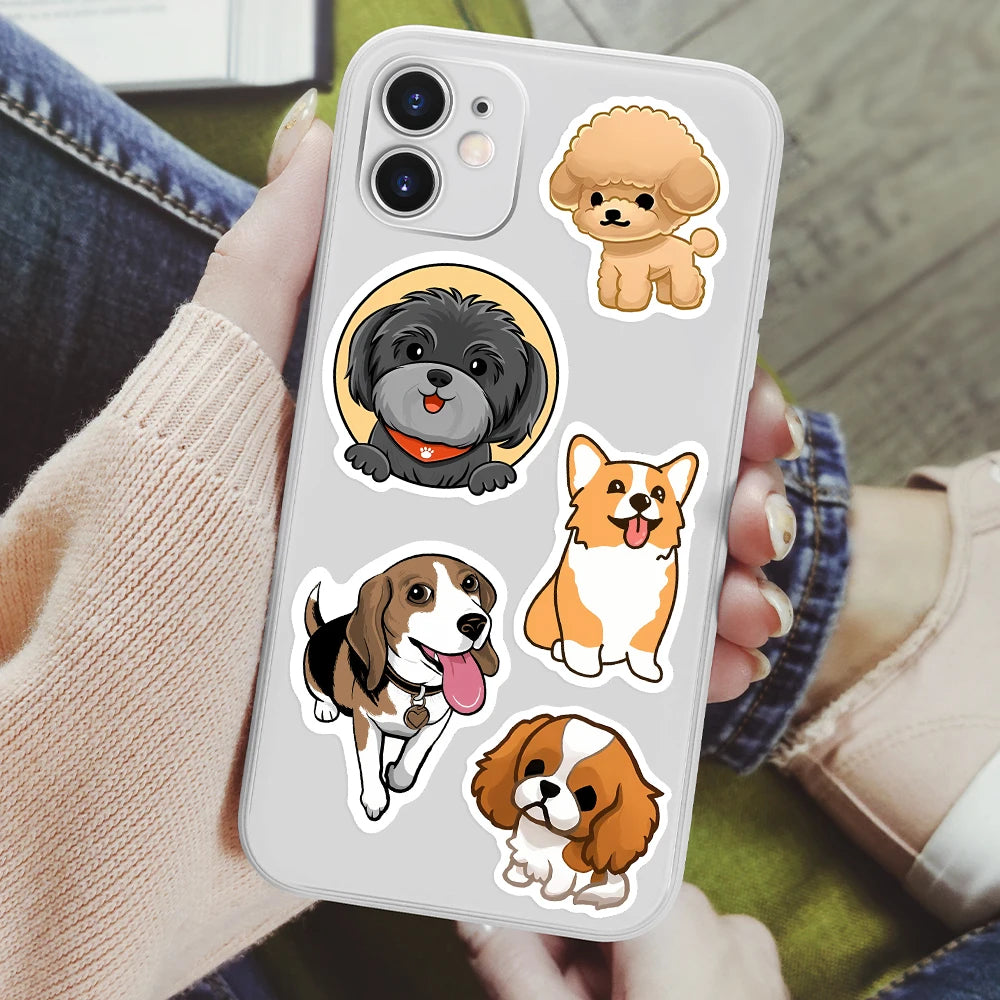 50 pcs Cute/Kawaii Dog/Puppy Stickers - V2