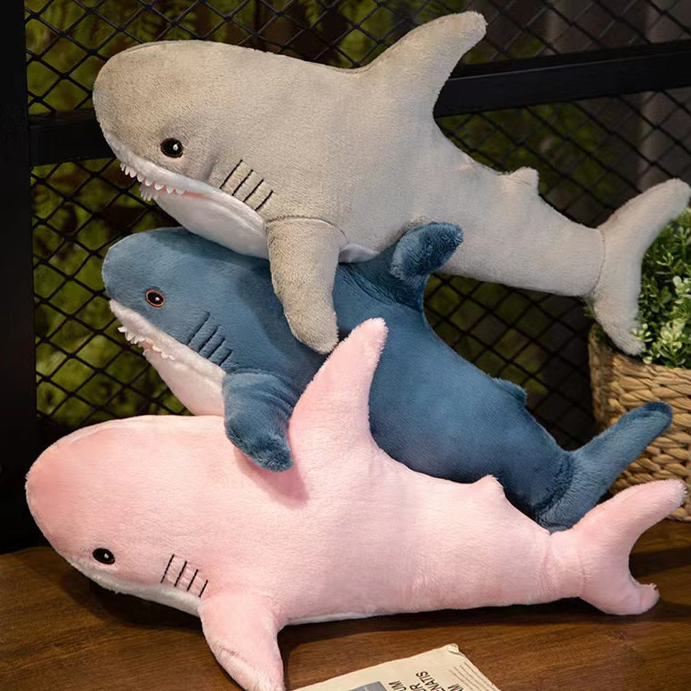 Shark Plush Toys 45/60cm - Multicolour/Rainbow/Grey/Pink/Blue