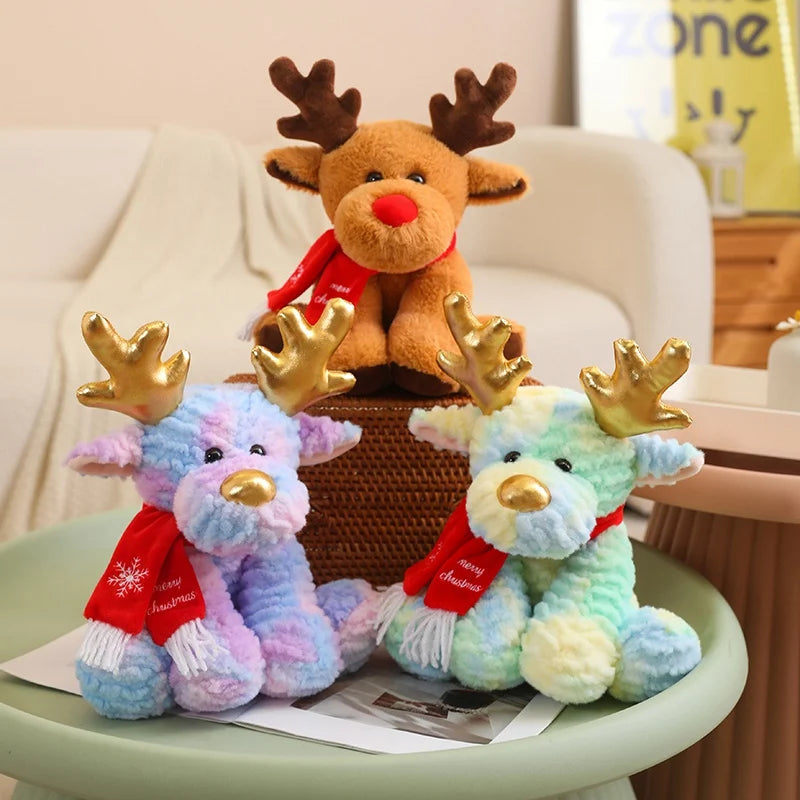 Christmas (Reindeer) Plush Toys 30cm - Brown/Green/Purple