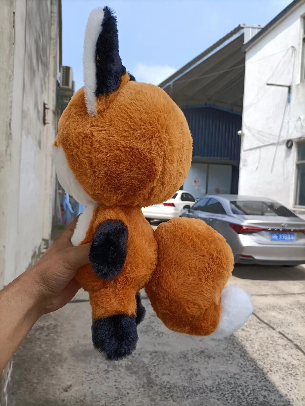 Cute Fox Plush Toys 35cm - (Orange With Black/Orange With White/Green/White)